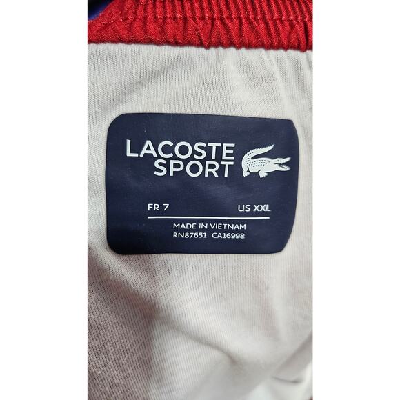 LACOSTE SPORT RED TRACK PANTS JOGGERS XXL - Picture 3 of 6